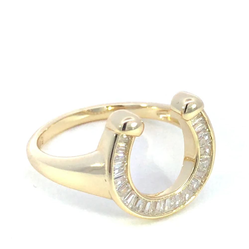 Make It Happen Gold Horseshoe Ring for Women S many sizes available - Picture 2 of 4